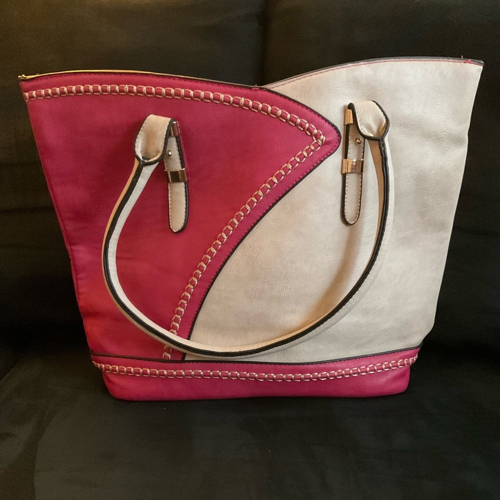 Red & Cream Purse Totebag